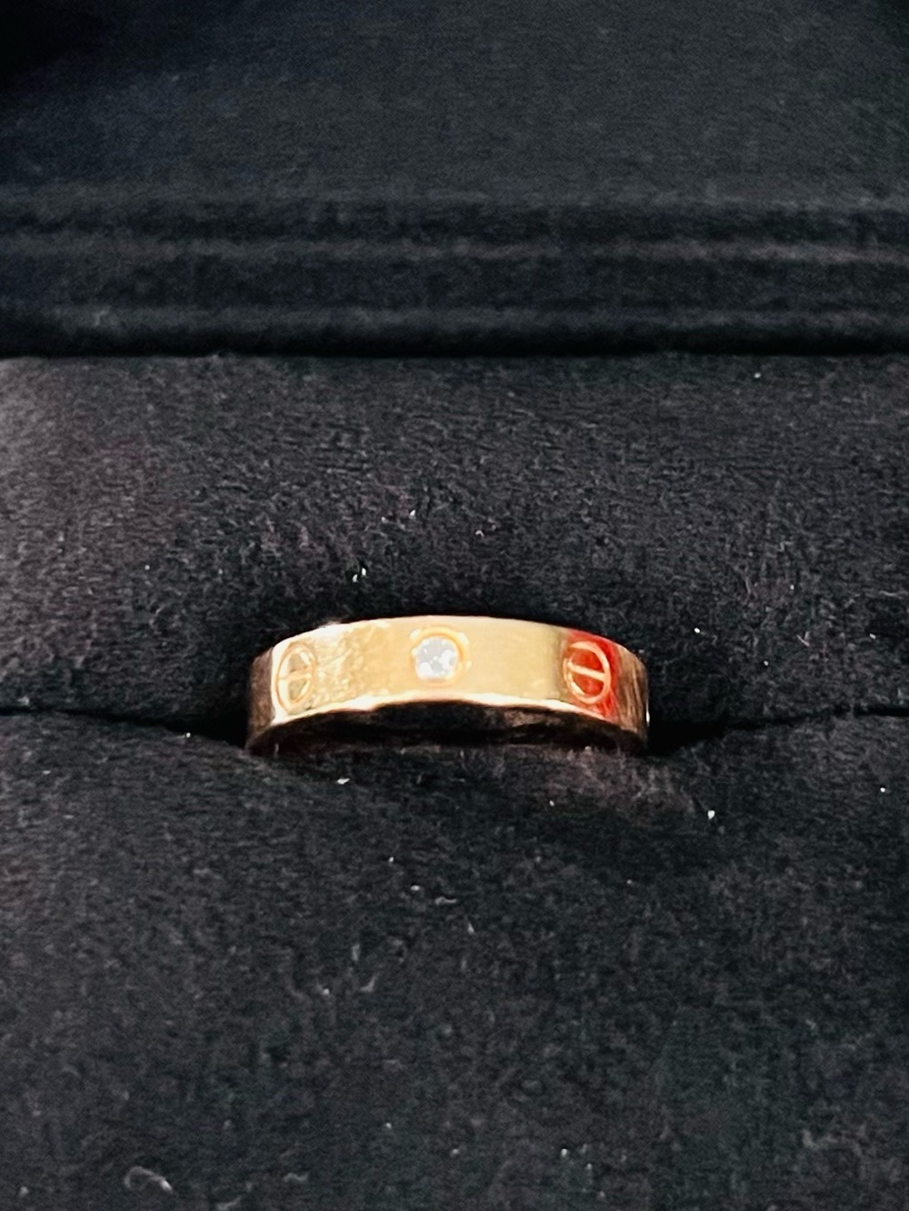 Authentic Cartier Love Ring in Pink Gold with Red Box - Picture 6 of 6